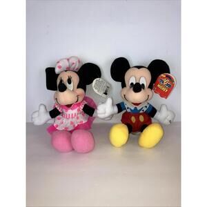 Vintage Mattel Arco Disney Mickey's Plush MINNIE & MICKEY MOUSE